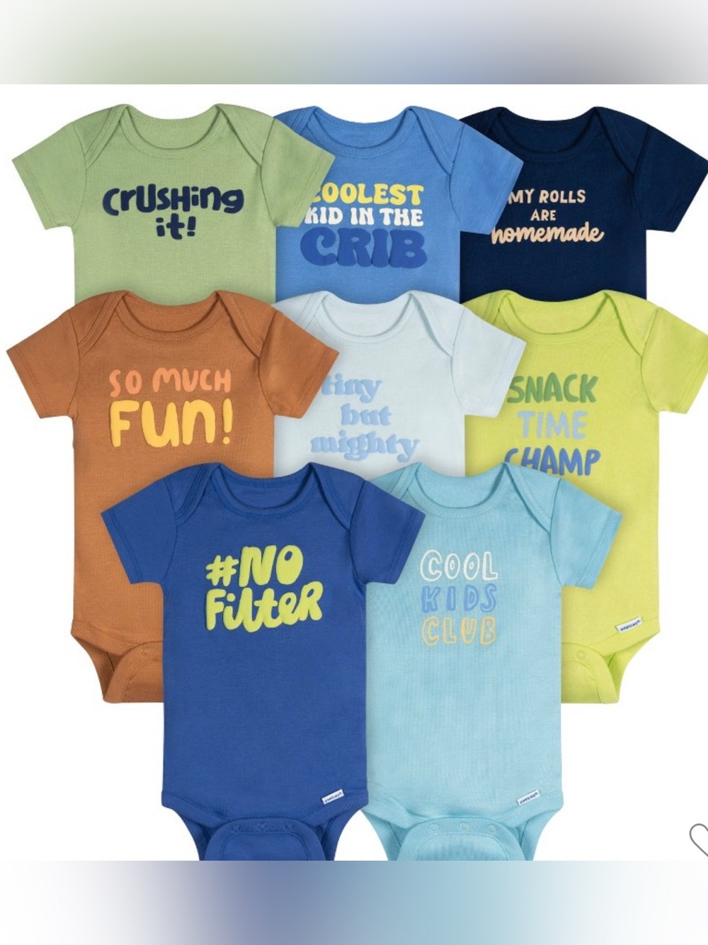 8 piece Sayings Onesies